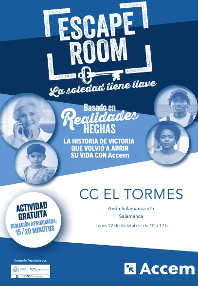 El Tormes acoge un escape room de Accem sobre la soledad no deseada