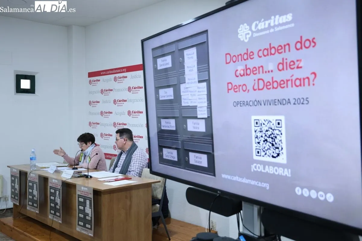 Cáritas Salamanca alerta de que el pago de la vivienda consume ya el 70 % de los ingresos de las familias vulnerables | FOTOS: David Sañudo 