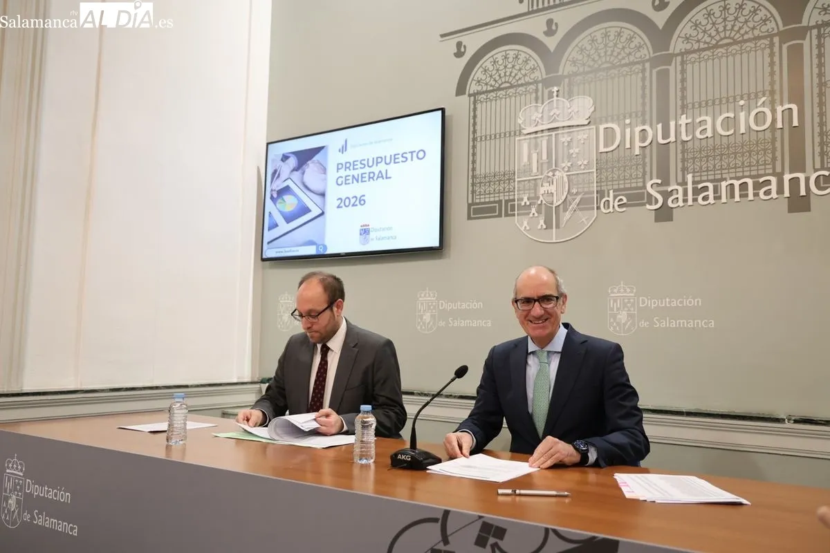 Javier Iglesias y Marcos Iglesias en la presentación de los Presupuestos | FOTOS: David Sañudo 