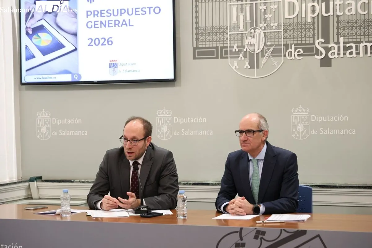 Javier Iglesias y Marcos Iglesias en la presentación de los Presupuestos | FOTOS: David Sañudo 