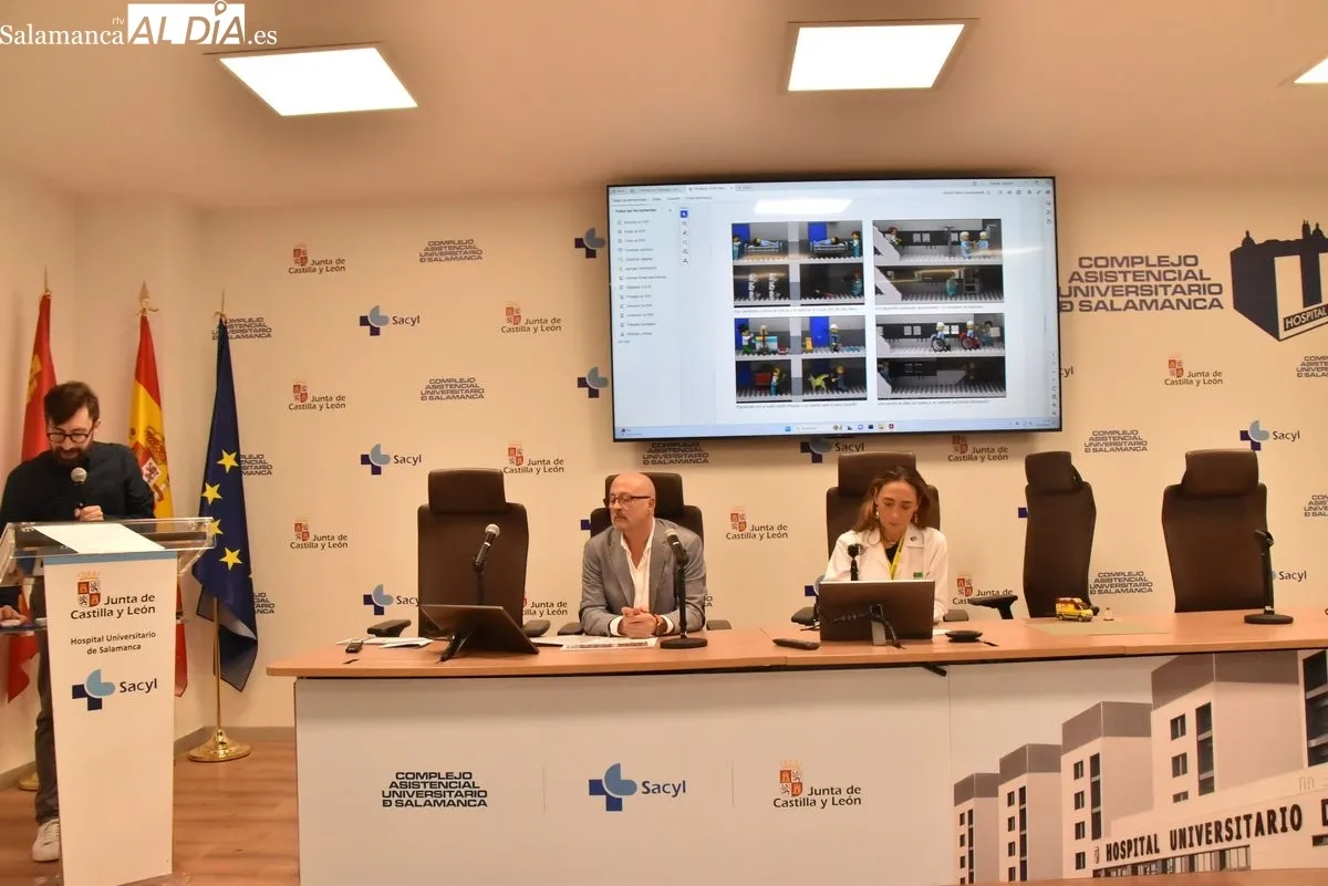 El Hospital de Salamanca recreará sus instalaciones en una gran maqueta de Lego para humanizar la atención pediátrica | FOTOS: Vanesa Martins 