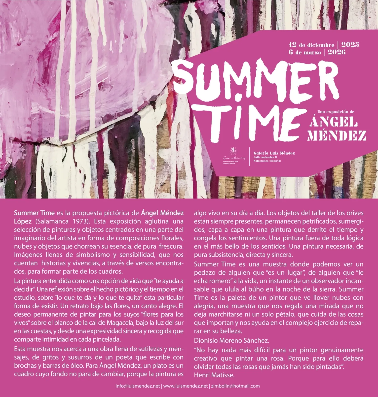 Foto 6 - El artista salmantino &Aacute;ngel M&eacute;ndez regresa a la capital con la exposici&oacute;n 'Summer Time'