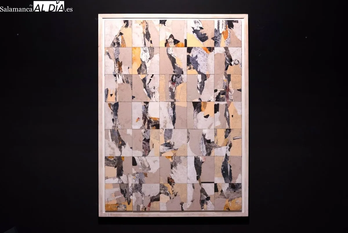 Un collage inmenso de Andrés Alén en el Museo del Palacio Episcopal en Salamanca. Foto de Carmen Borrego