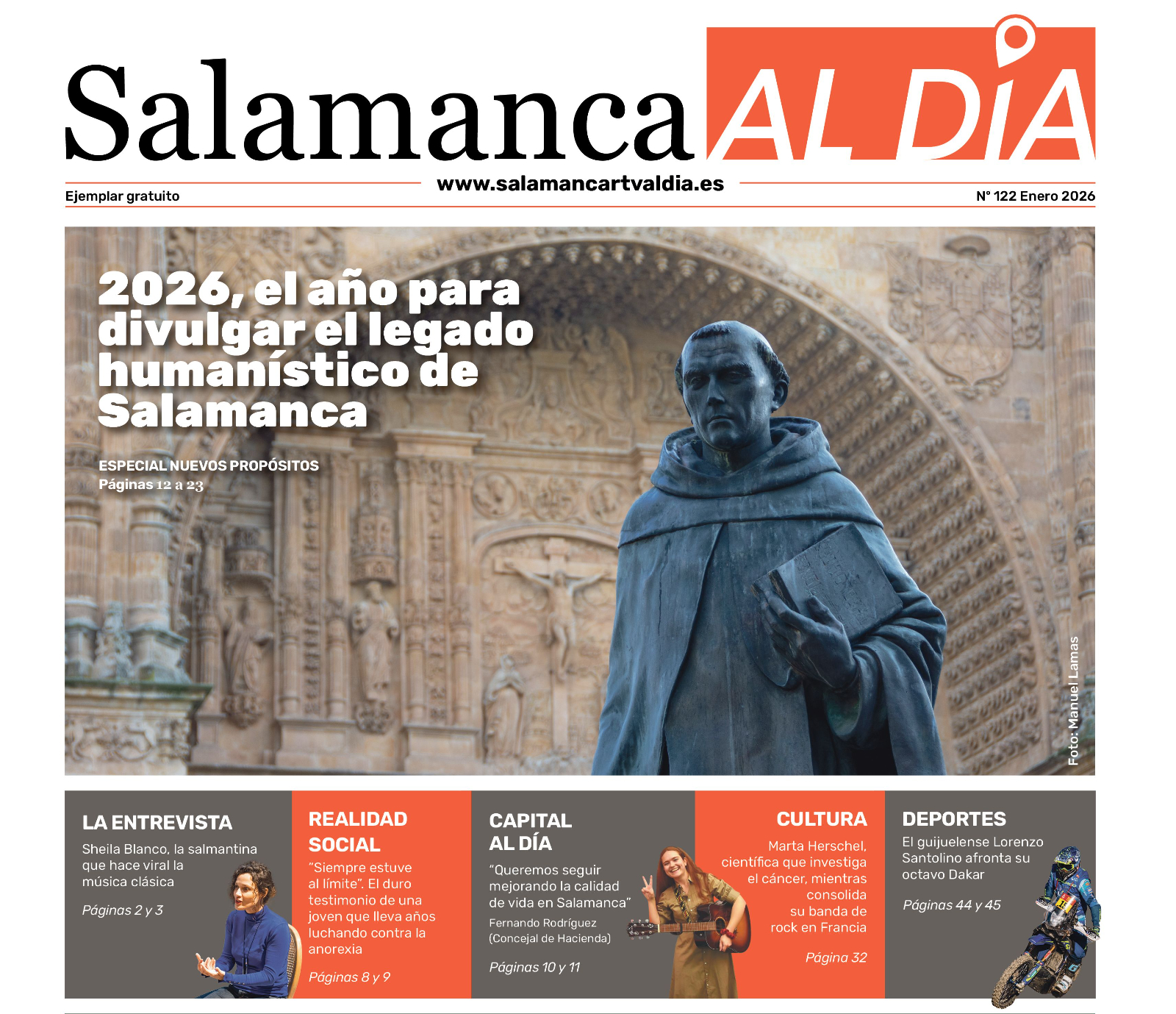 Periódico Salamanca al día enero: presupuesto y entrevistas