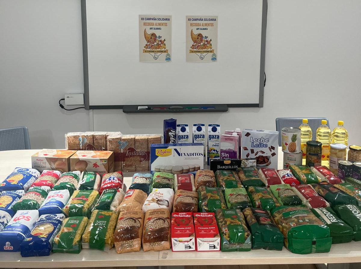 ANPE Salamanca dona alimentos a colegios sin ánimo de lucro