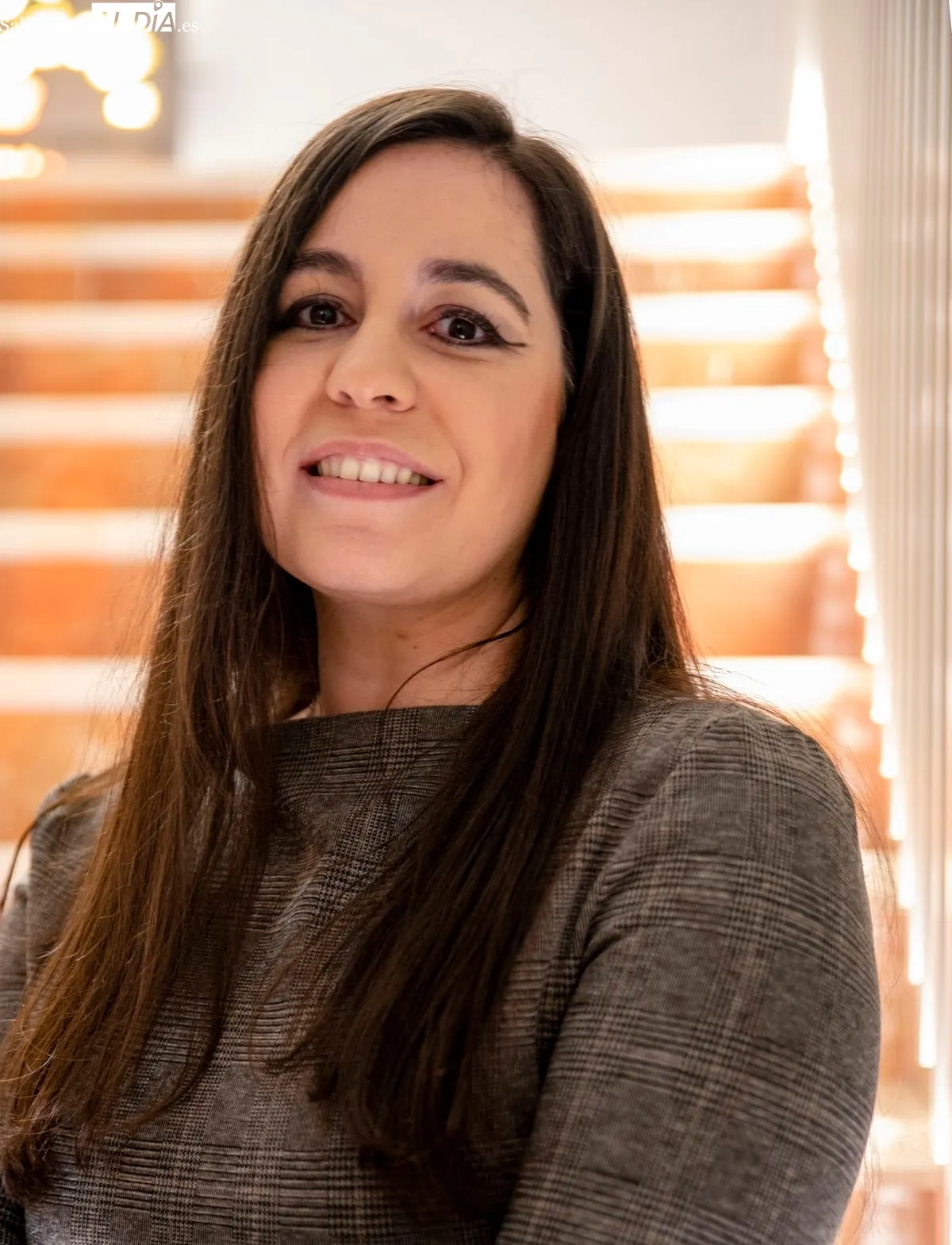 Entrevista a Virginia Sánchez en el Palacio Episcopal, Museo Diocesano de Salamanca. Foto de Carmen Borrego