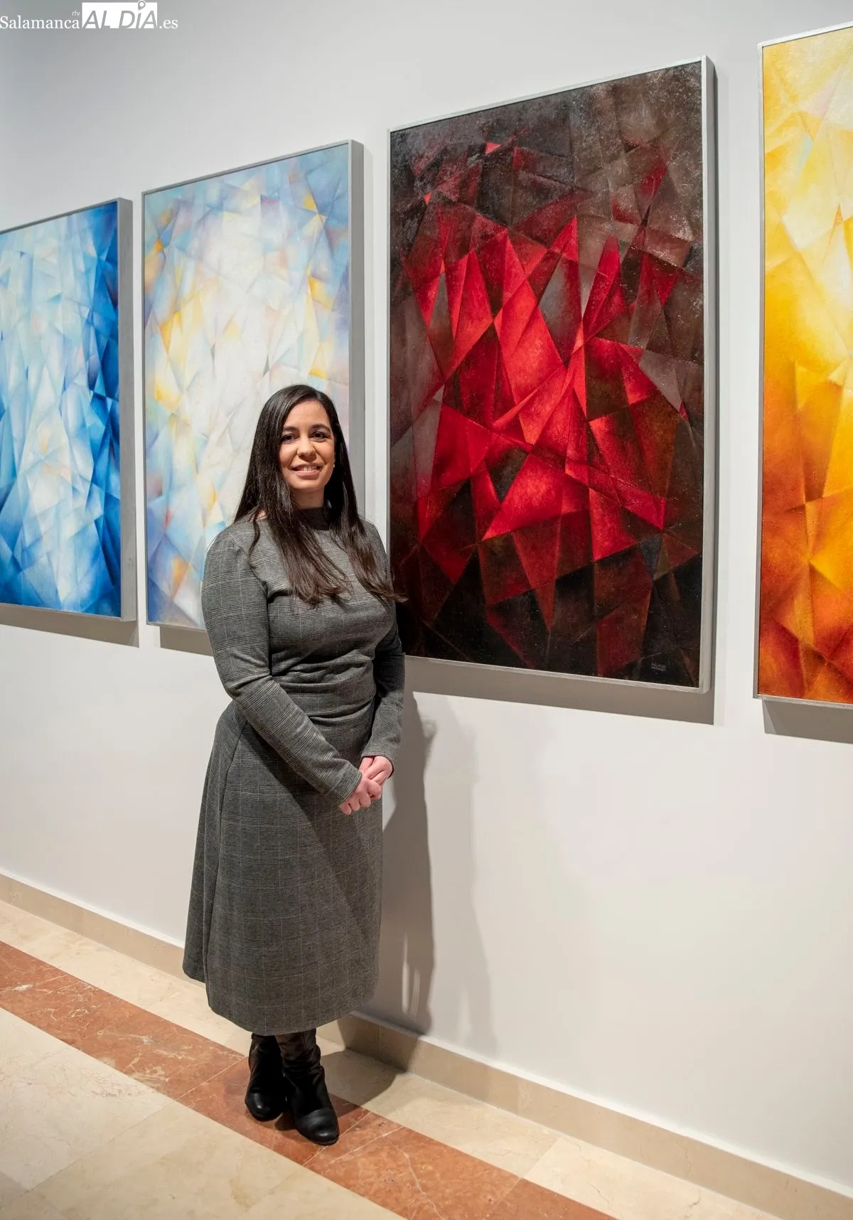 Entrevista a Virginia Sánchez en el Palacio Episcopal, Museo Diocesano de Salamanca. Foto de Carmen Borrego