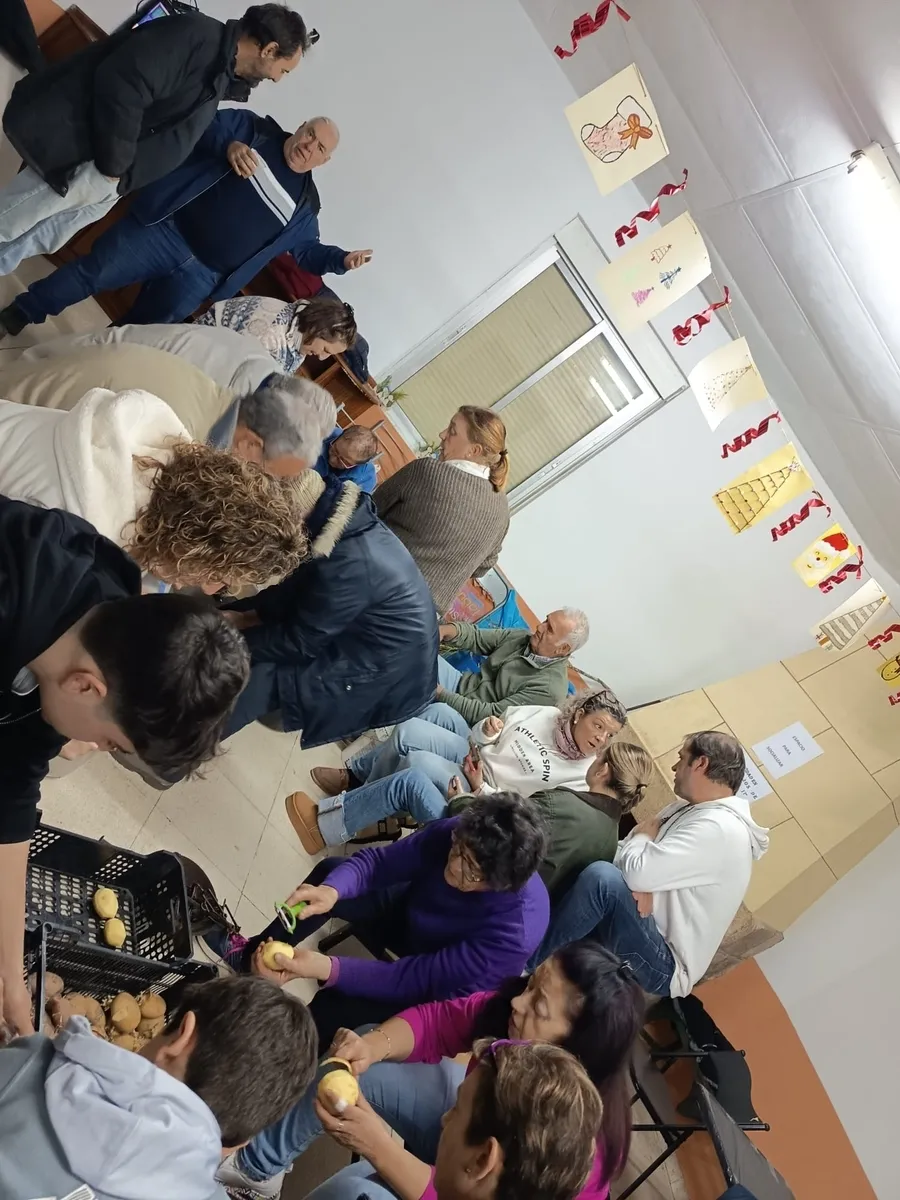 Preparación de las morcillas en Peralejos de Arriba