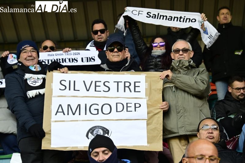 FOTOS | El Salamanca UDS y su afición se despiden del Helmántico hasta 2026 con homenaje a Silvestre