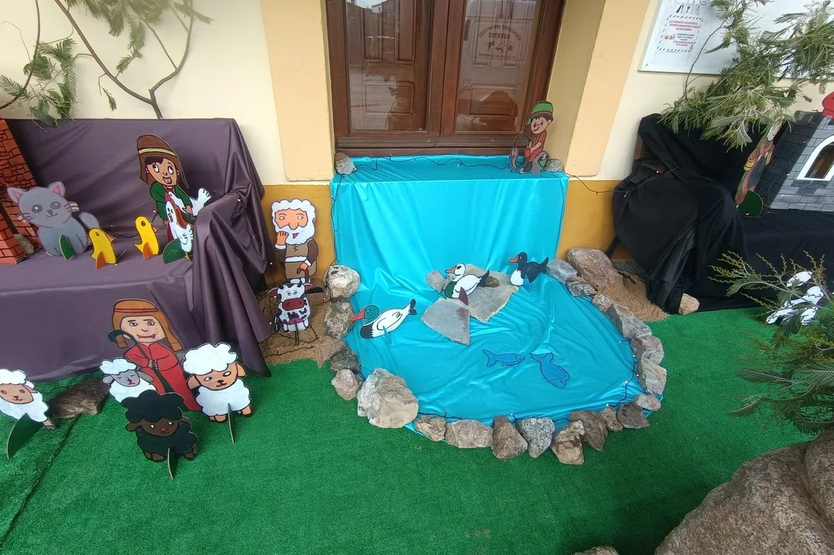 Belén de siluetas en Bañobárez 