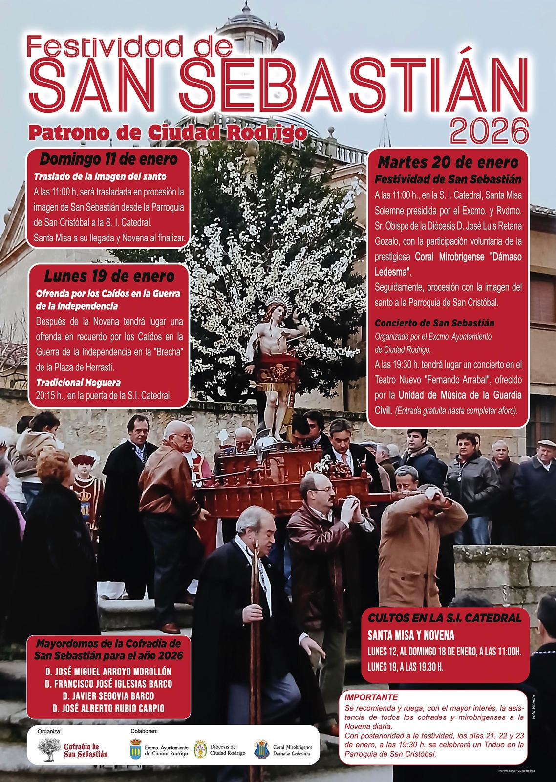 Fiestas de San Sebastián 2026 en Ciudad Rodrigo: programa