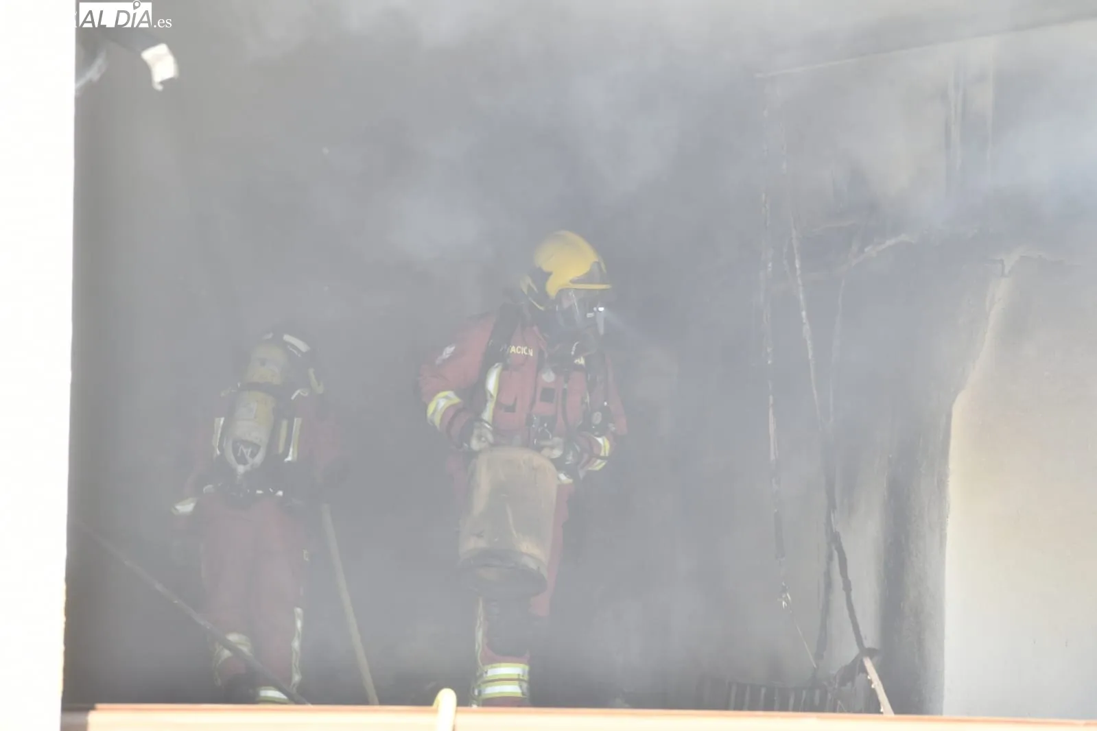 Incendio en una vivienda en Zamarra | FOTOS: Adrián Martín 