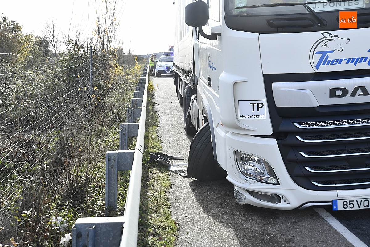 Susto en la C-526 al haber podido caer un camión a la Autovía A-62 a su paso por Ciudad Rodrigo