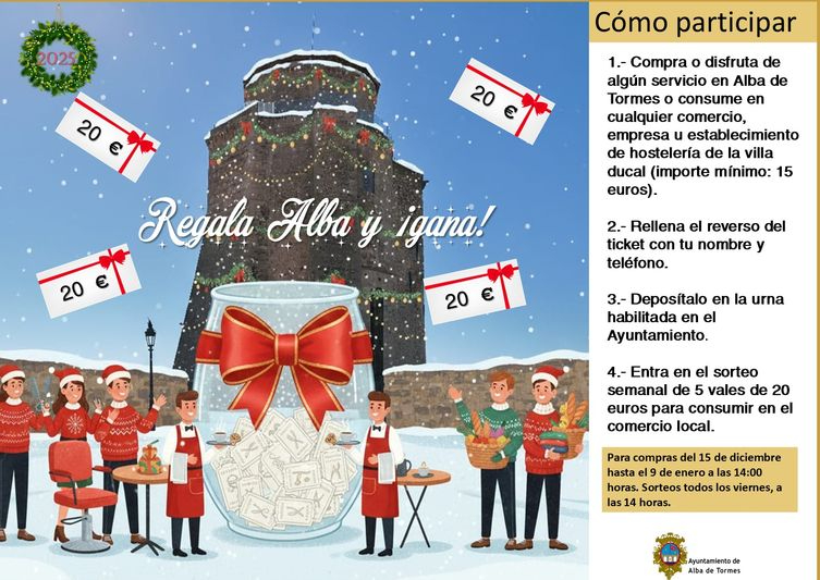 Comercio en Alba de Tormes: sorteo de vales por Navidad