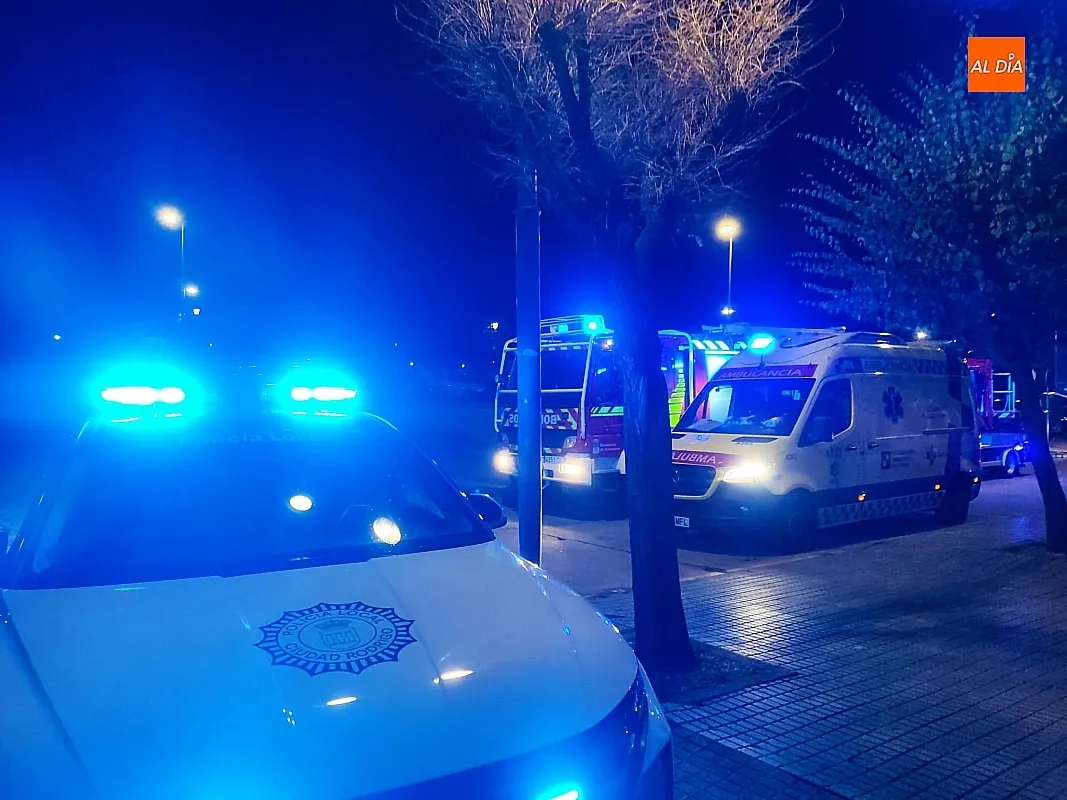 Bomberos en intervención en Puerta del Sol 3 de Ciudad Rodrigo