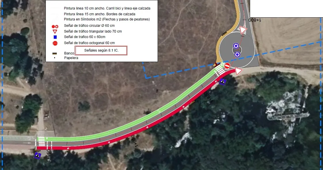 Recreación de uno de los tramos de este nuevo corredor verde en la Aldehuela