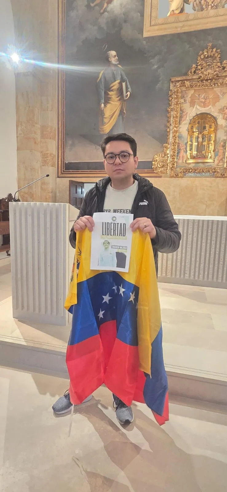 La comunidad venezolana de Salamanca se une en una misa para orar por la situación de su país