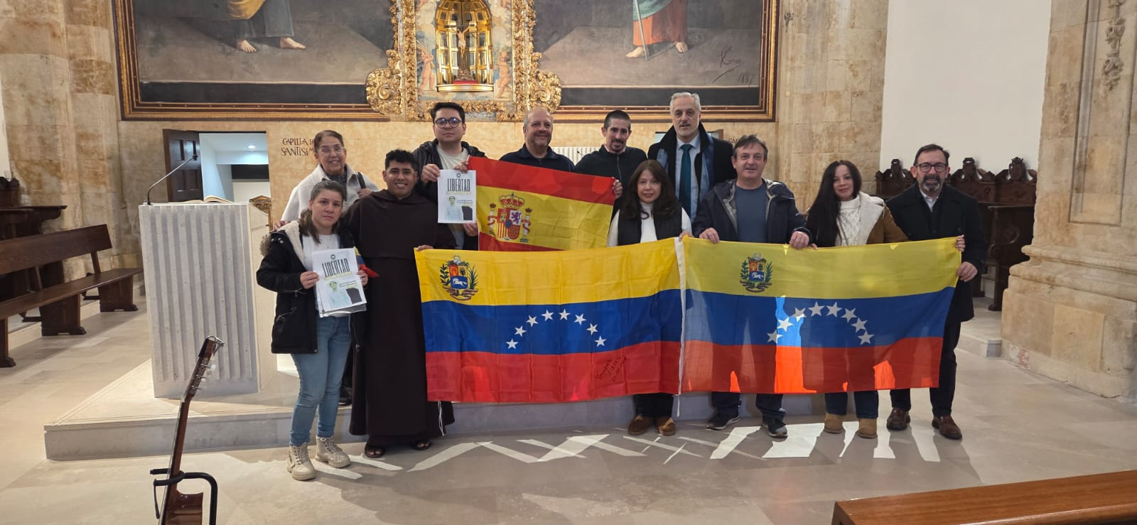 Venezolanos en Salamanca oran por la situación de su país