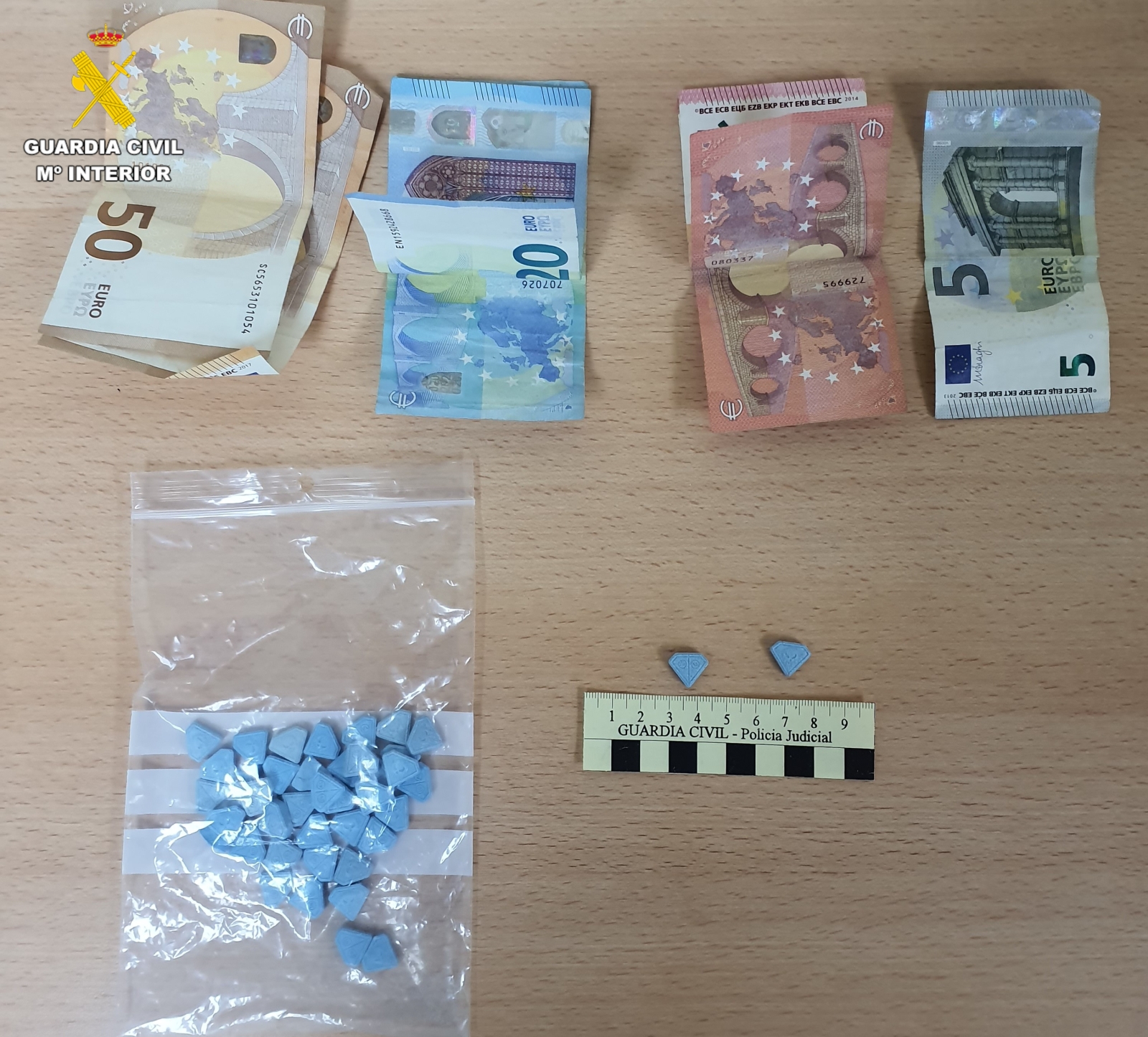 Detenido en Villoria con 42 pastillas de éxtasis Blue Punisher