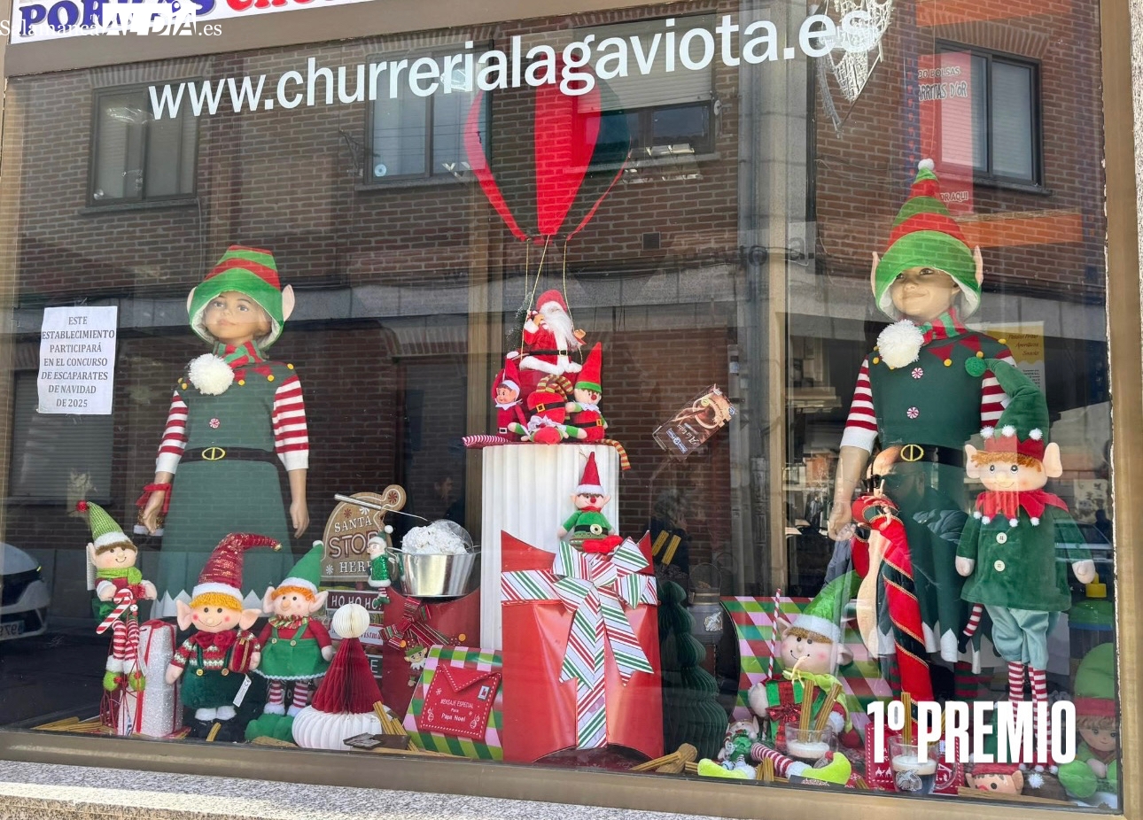 Churrería La Gaviota gana el primer concurso de escaparates de Peñaranda, con dos comercios compartiendo el segundo premio