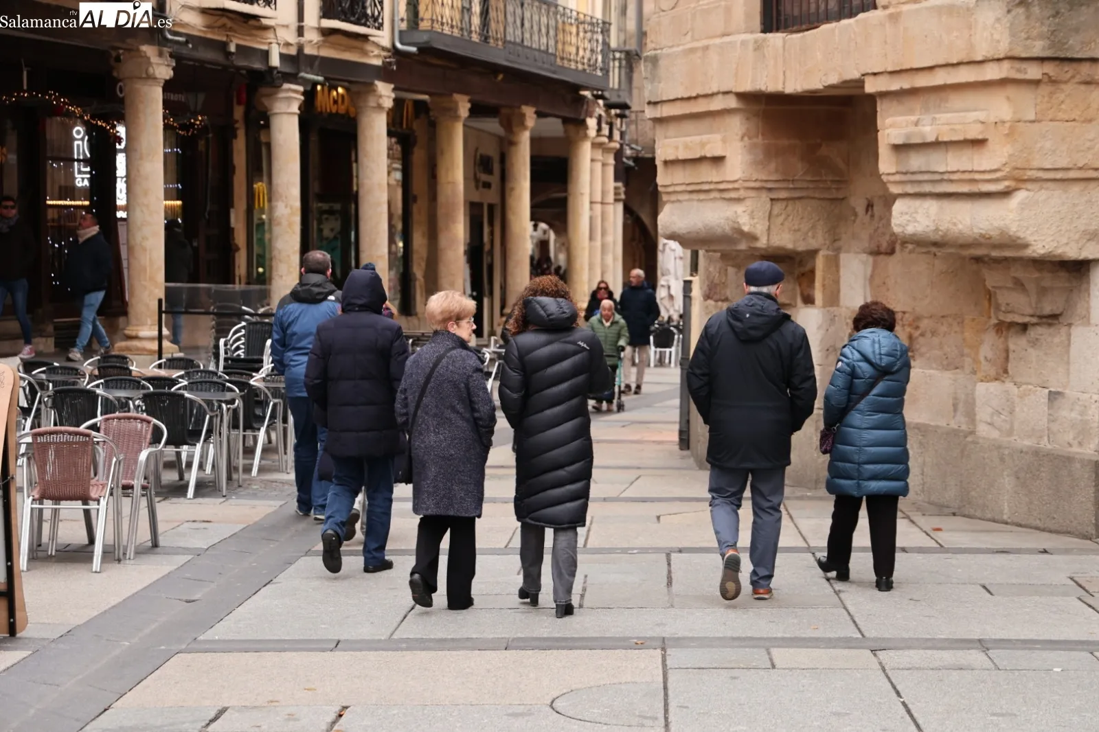 El frío intenso vacía el centro de Salamanca en el último domingo de la Navidad | Fotos: David Sañudo