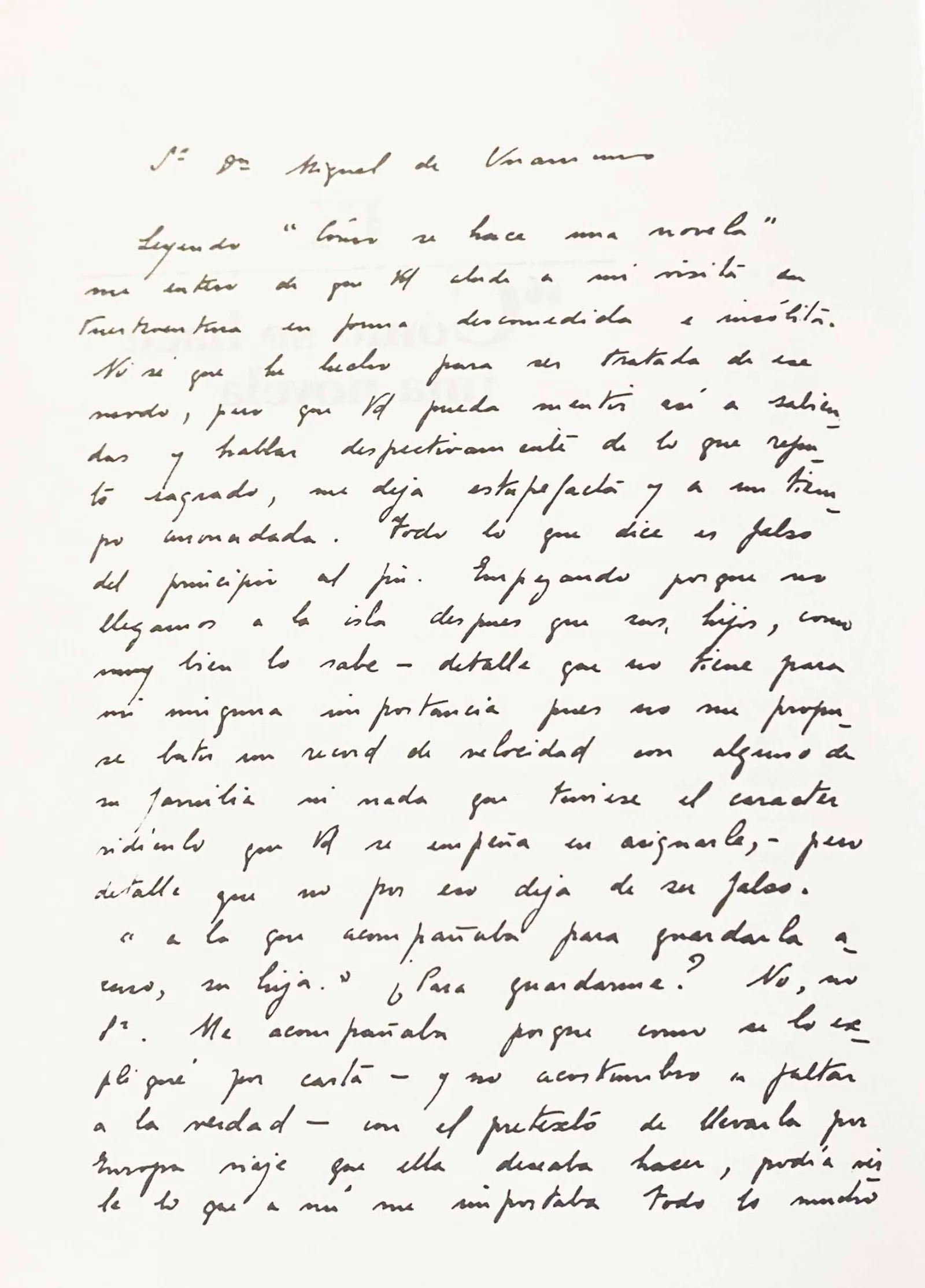 La carta enviada por Delfina a Unamuno a finales de 1927, en la que le reprocha lo que ha comentado sobre ella en 