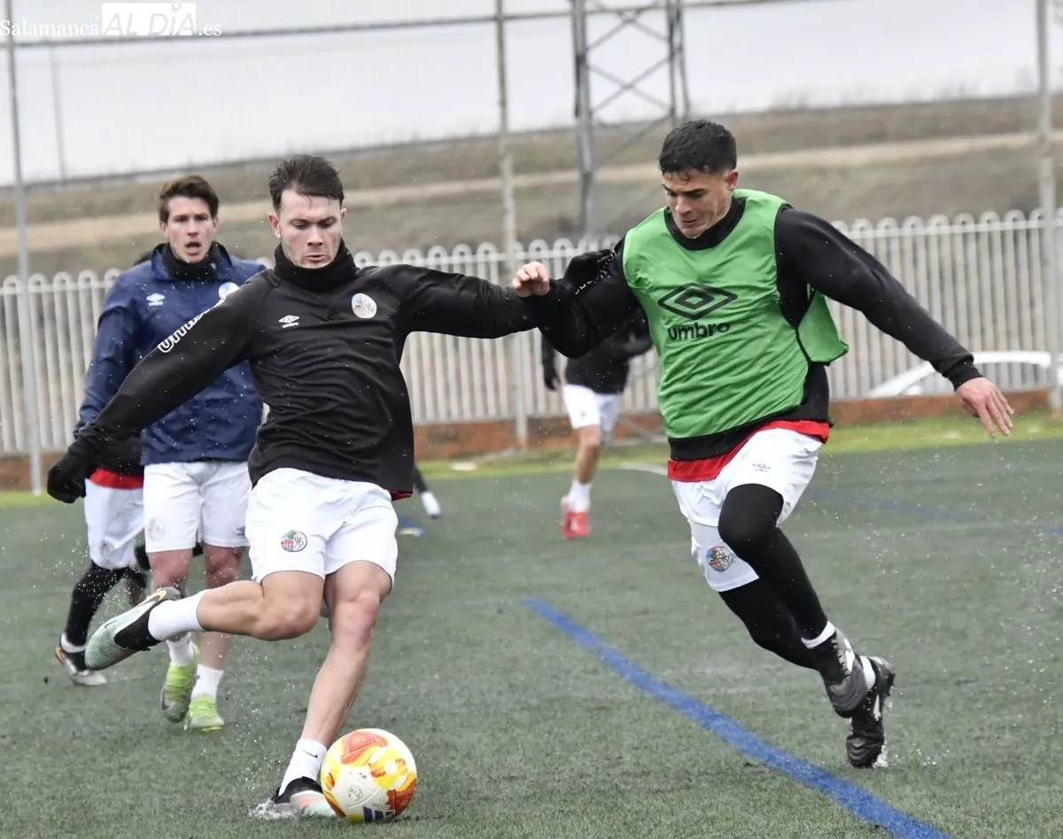 El Salamanca UDS prepara con intensidad 'la final' ante el Coruxo | Fotos: Salamanca RTV Al Día