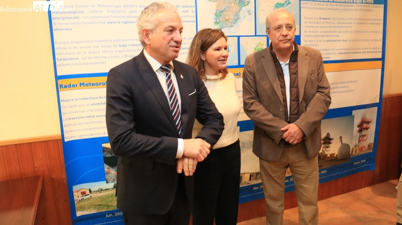 Visita de Hugo Morán al radar meteorológico de la AEMET en Guadramiro / CORRAL