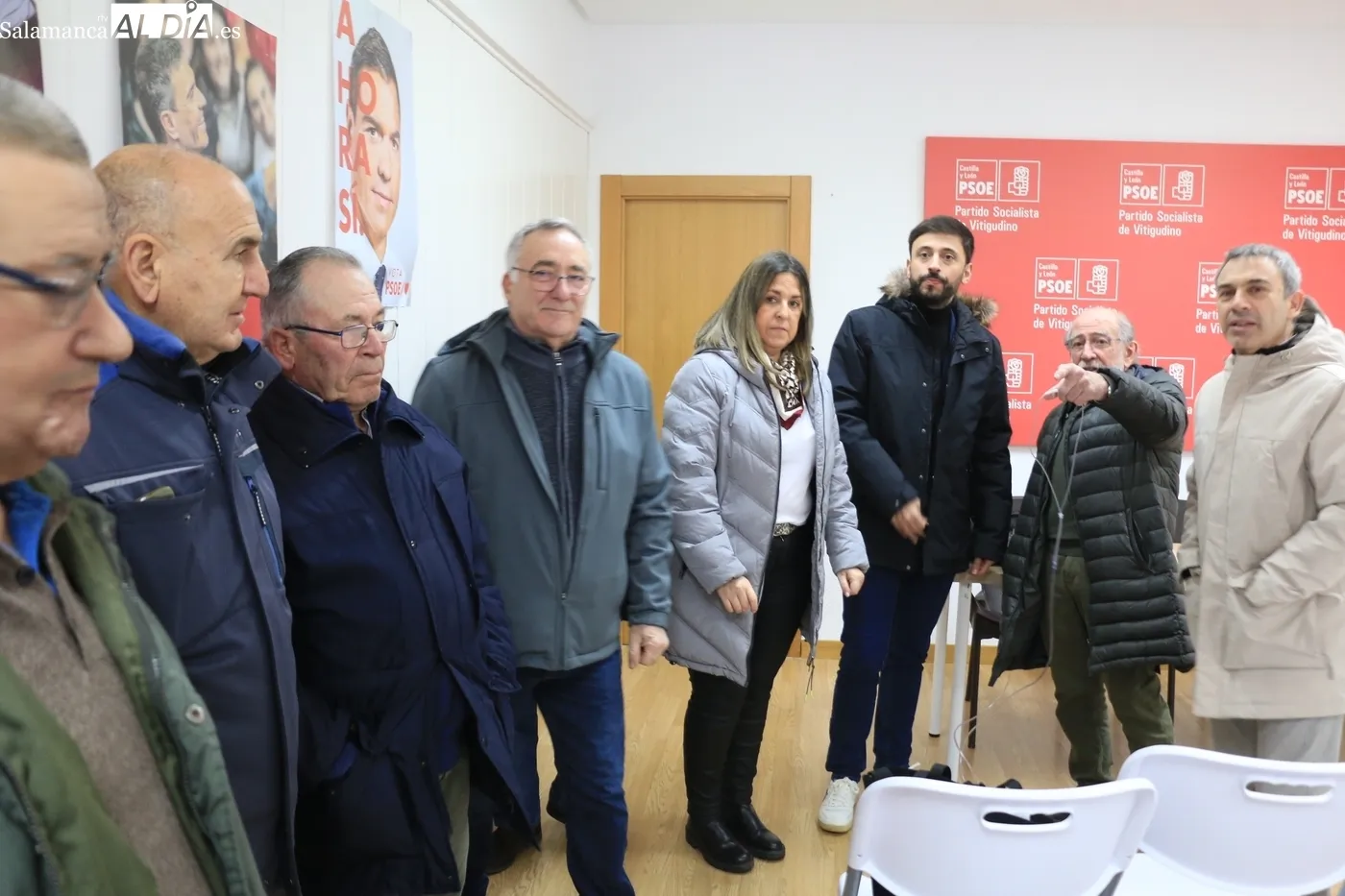 Fran Díaz, Noelia Merino, Miguel ángel Luengo y Javier Muñiz mantienen un encuentro con alcaldes y concejales socialistas / CORRAL 