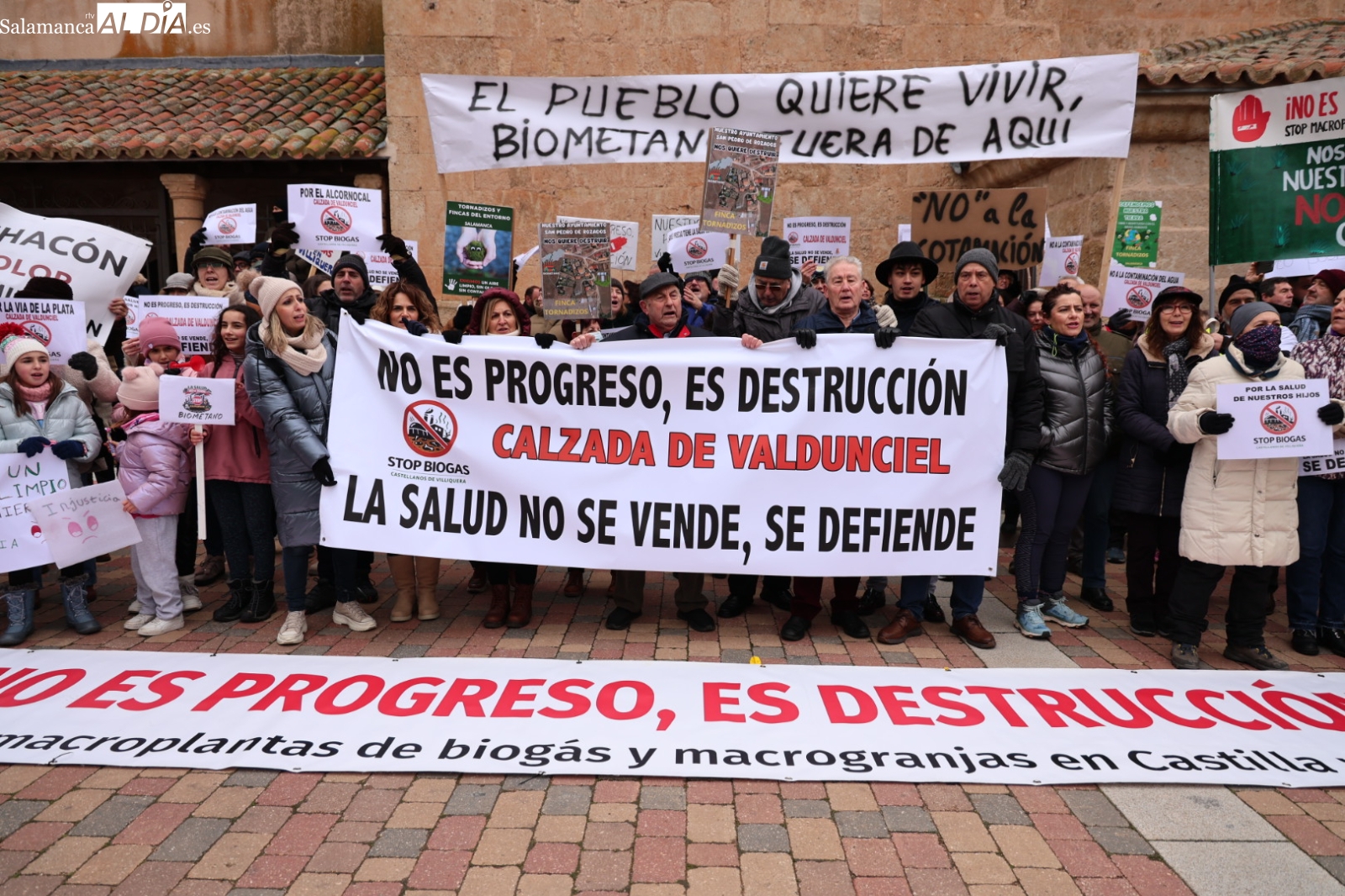 Planta de biogás en Castellanos de Villiquera: protesta vecinal