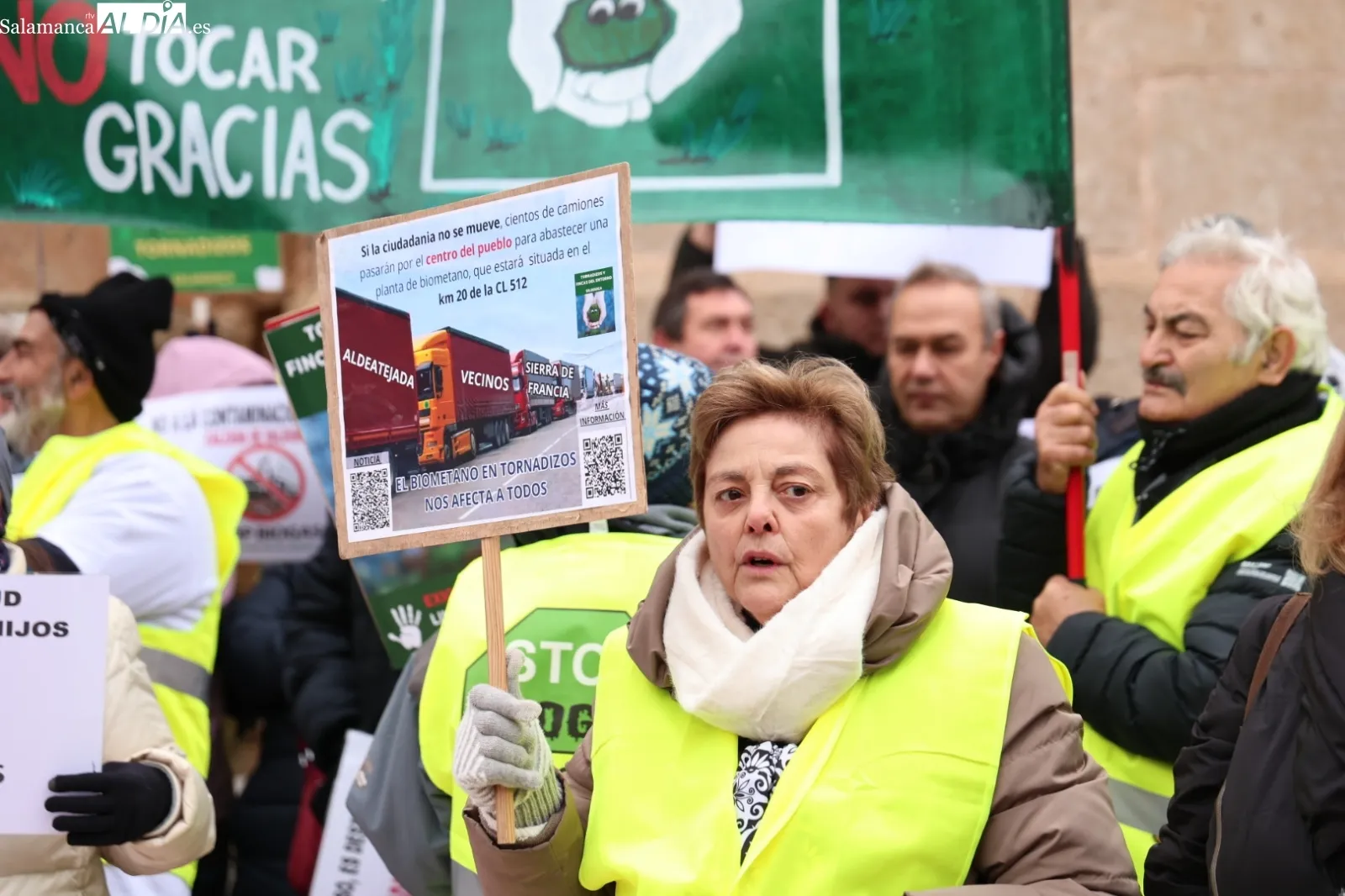 'Llevaros la peste donde no moleste': el grito de Castellanos de Villiquera contra el biogás | Fotos: David Sañudo