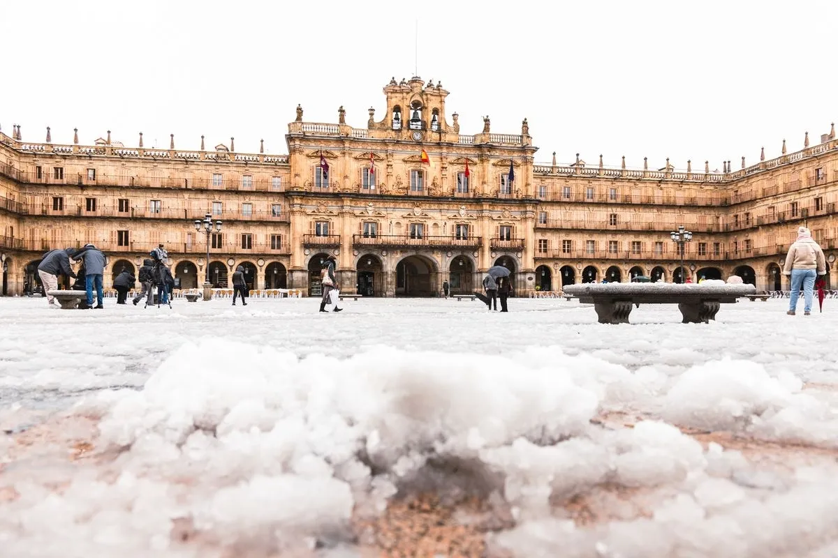 Nevada en Salamanca. Foto de David Sañudo