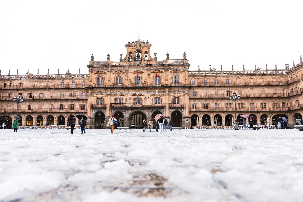 Nevada en Salamanca. Foto de David Sañudo