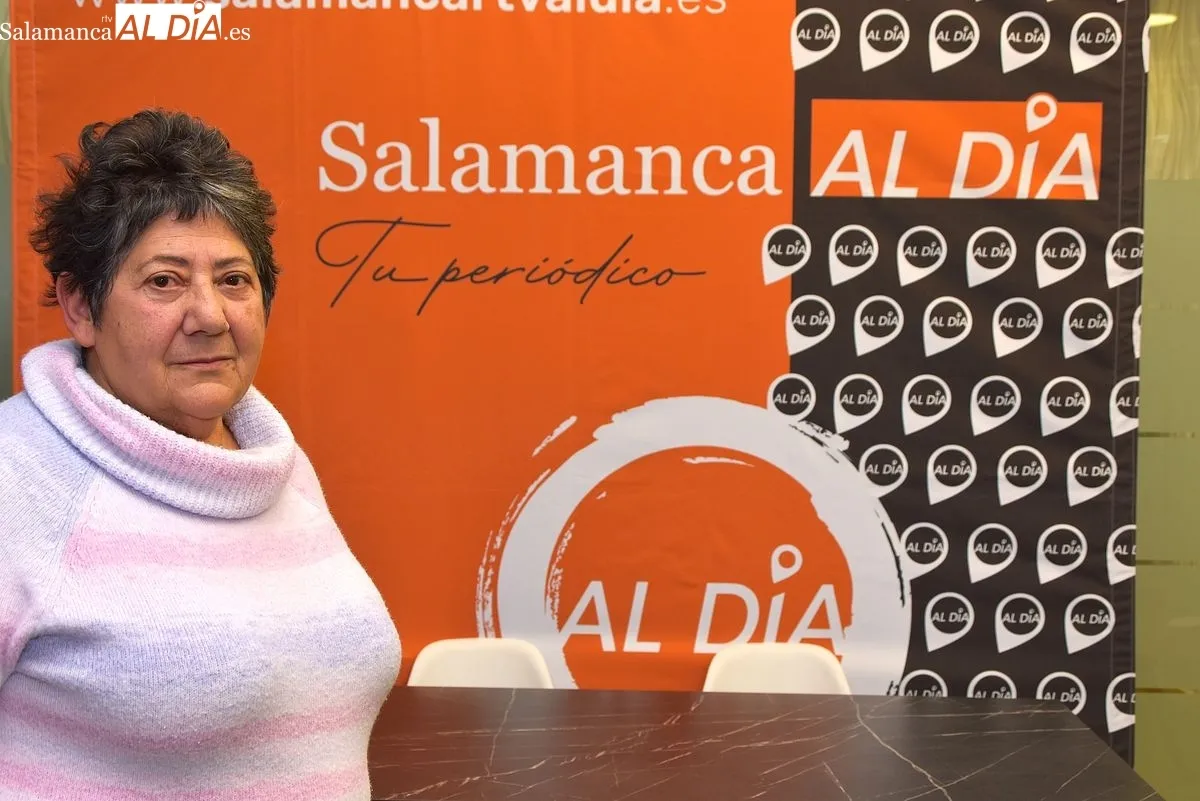 La presidenta de Fevesa, Regina Moreiro, en los estudios de SALAMANCA AL DÍA. Foto de Ángel Merino