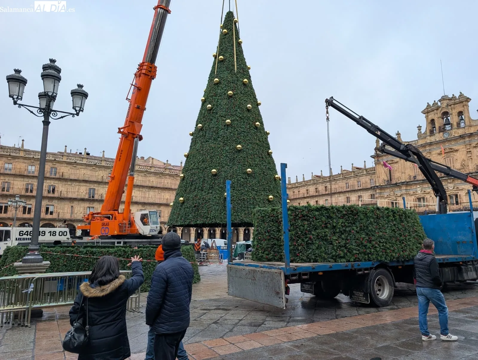 Salamanca dice adiós a la Navidad con el desmontaje del árbol de la Plaza Mayor y el mercado de Anaya | FOTOS: David Sañudo 