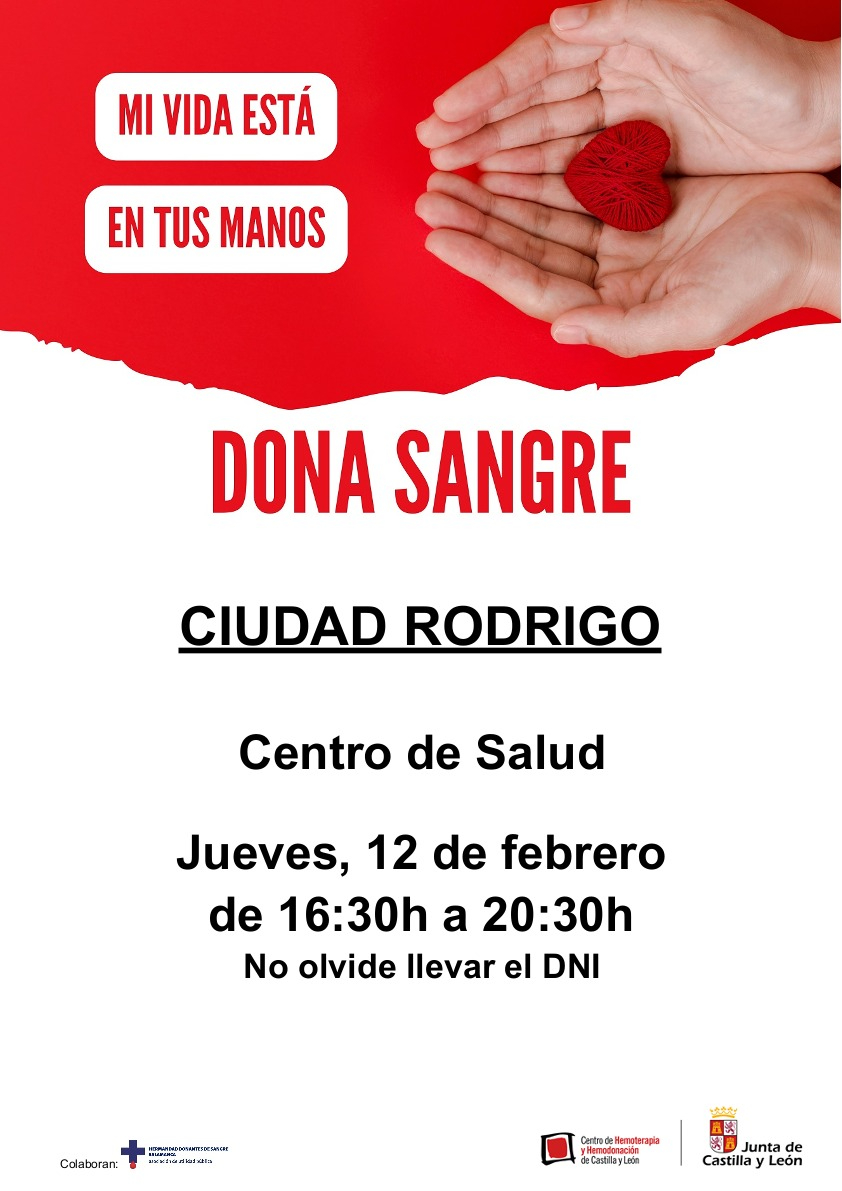 Donación de sangre en Ciudad Rodrigo: fecha y horario