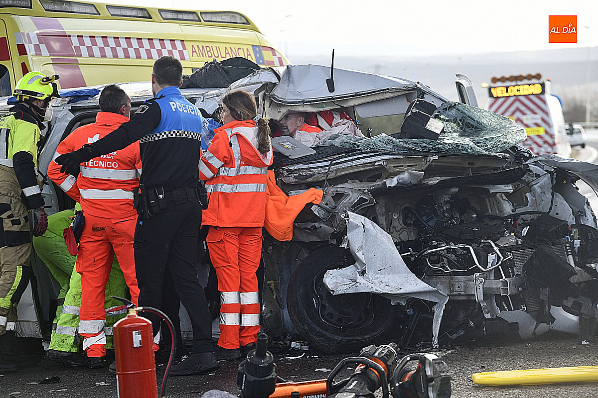 Accidente en la A-62 en Ciudad Rodrigo deja cinco heridos