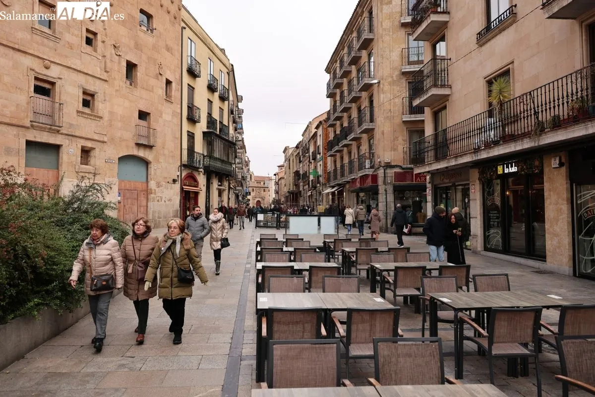 Ambiente en Salamanca este domingo. Foto: David Sañudo
