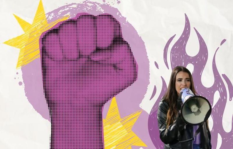 Concentración en Salamanca por Sarah Santaolalla y Adamuz