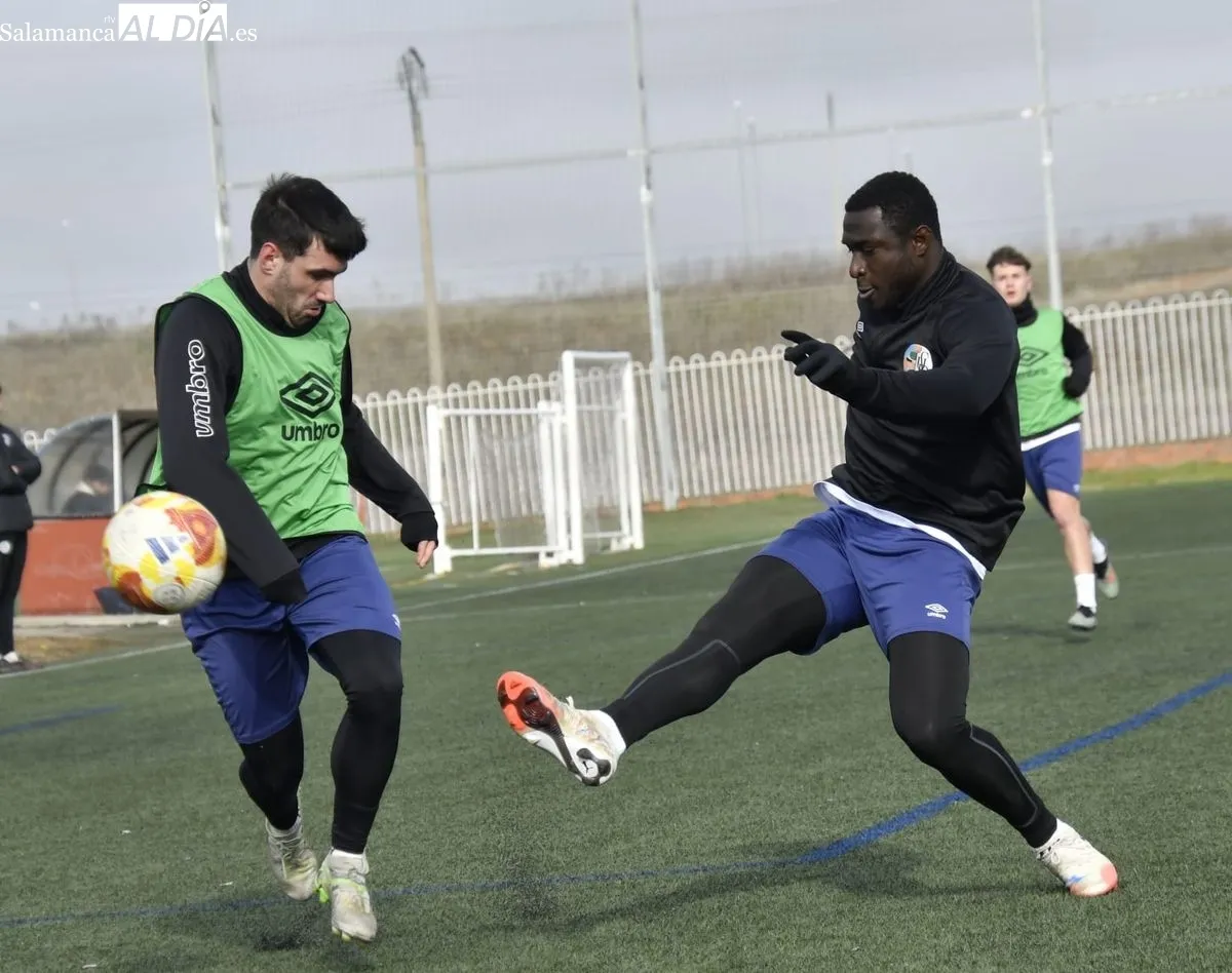 Entrenamiento del Salamanca UDS realizado esta mañana en el campo Tori