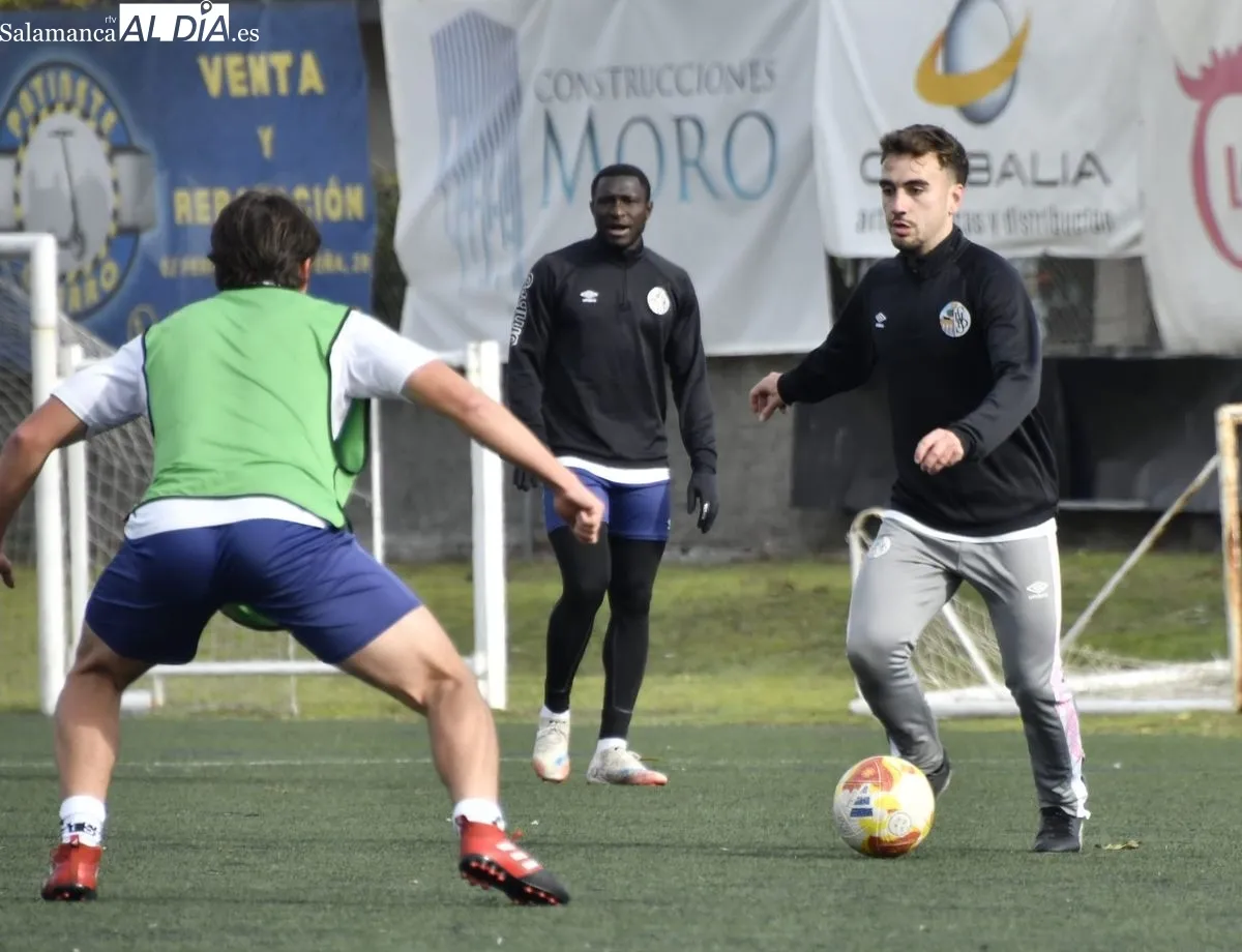 Entrenamiento del Salamanca UDS realizado esta mañana en el campo Tori