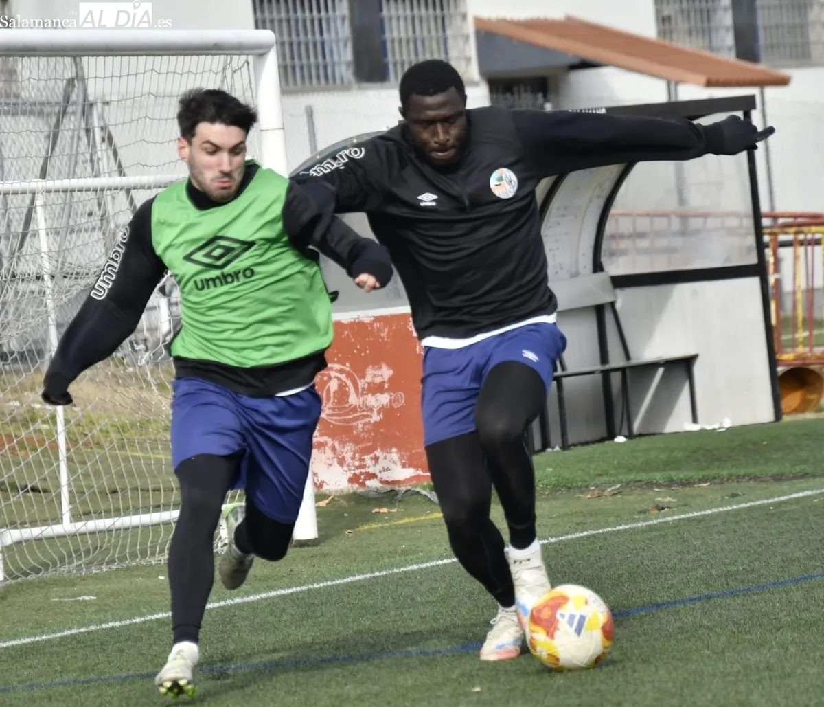 Entrenamiento del Salamanca UDS realizado esta mañana en el campo Tori