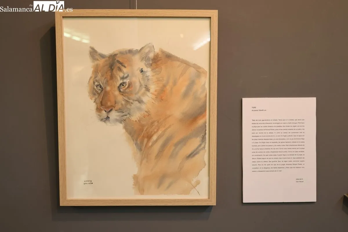 Exposición 'Criaturas de agua y luz', de Sonia García, en la Biblioteca Torrente Ballester. Foto: David Sañudo