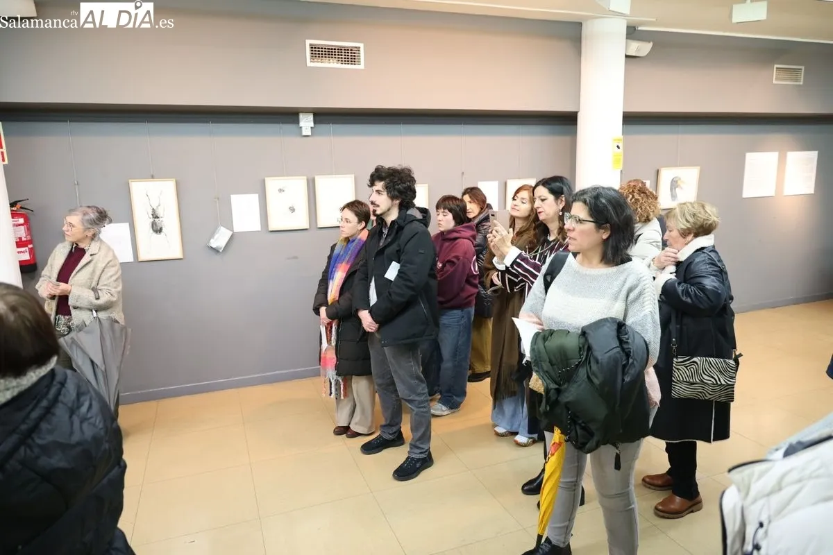 Exposición 'Criaturas de agua y luz', de Sonia García, en la Biblioteca Torrente Ballester. Foto: David Sañudo