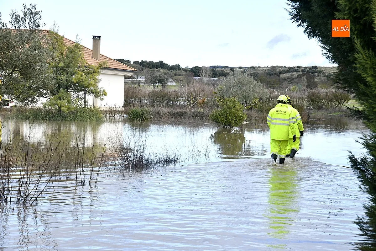 Inundaciones en el extrarradio de Ciudad Rodrigo. Fotos: Adrián Martín