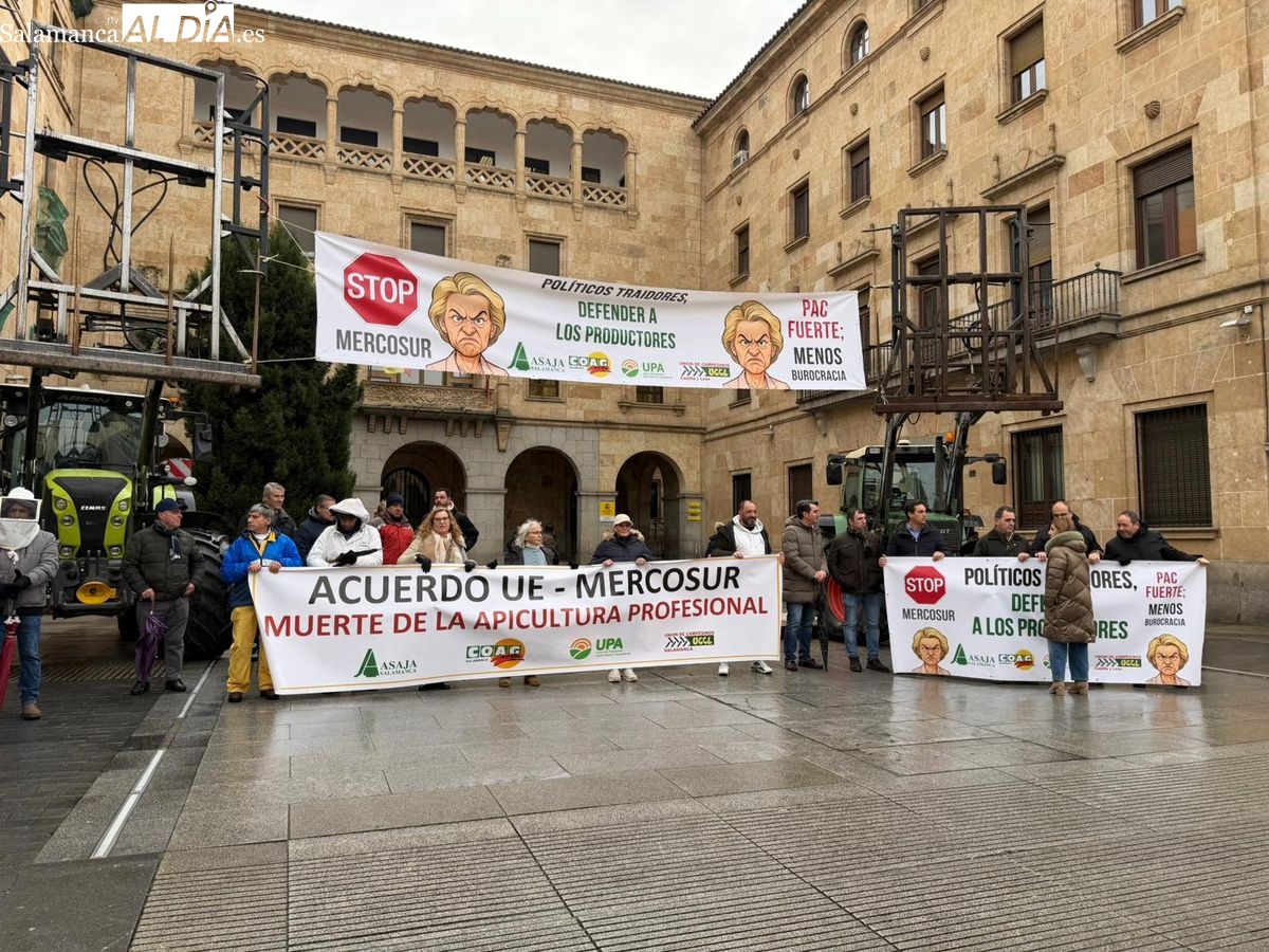 Protesta apicultores Salamanca acuerdo UE-Mercosur reparto miel
