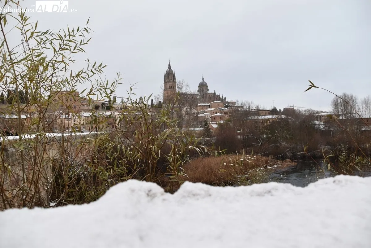 Nevada en el centro de Salamanca. Foto de Vanesa Martins