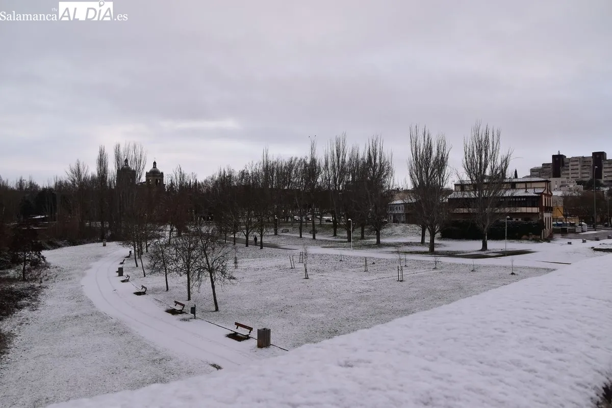 Nevada en el centro de Salamanca. Foto de Vanesa Martins