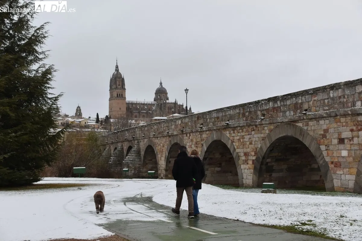 Nevada en el centro de Salamanca. Foto de Vanesa Martins