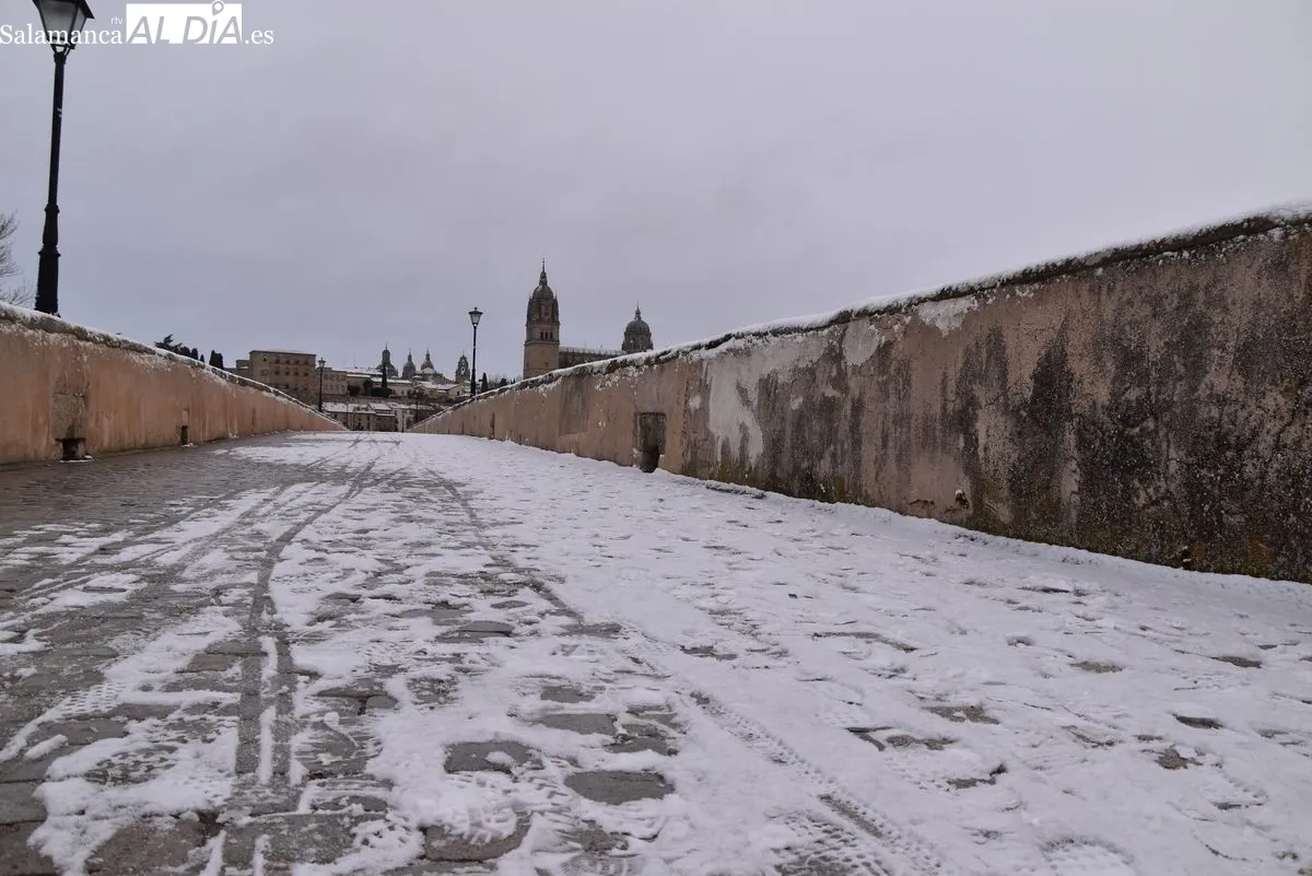 Nevada en el centro de Salamanca. Foto de Vanesa Martins